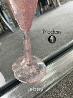 Stunning pink champagne 3D glitter art, champagne flutes in mirrored frame