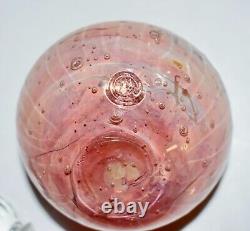 Superb Richard Clements Aust Iridescent Pink Art Glass 4 Perfume Scent Bottle