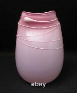 TRICIA ALLEN AUSTRALIAN STUDIO ART GLASS POCKET VASE SIGNED 1980s