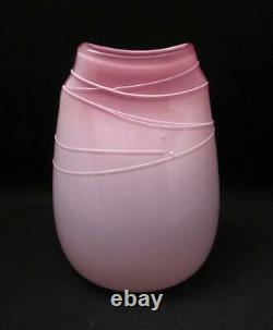 TRICIA ALLEN AUSTRALIAN STUDIO ART GLASS POCKET VASE SIGNED 1980s