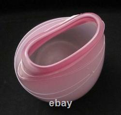 TRICIA ALLEN AUSTRALIAN STUDIO ART GLASS POCKET VASE SIGNED 1980s