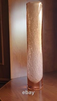 Tall Hand Blown Art Glass Vase