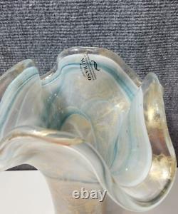 Tammaro Murano Style Pink And Blue Vase