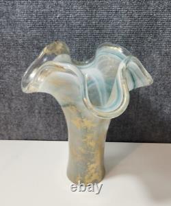 Tammaro Murano Style Pink And Blue Vase