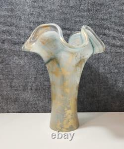 Tammaro Murano Style Pink And Blue Vase