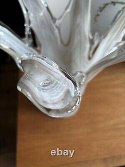 Tammaro Style Murano Pink Beige Marble Glass Sculpture Splash Vase Large VGC
