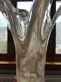 Tammaro Style Murano Pink Beige Marble Glass Sculpture Splash Vase Large VGC
