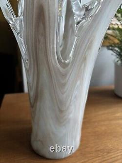 Tammaro Style Murano Pink Beige Marble Glass Sculpture Splash Vase Large VGC