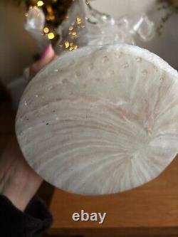 Tammaro Style Murano Pink Beige Marble Glass Sculpture Splash Vase Large VGC