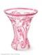 Thomas Webb Cameo Glass Fleur Lily Pattern Art Glass Vase in Cranberry and Clear