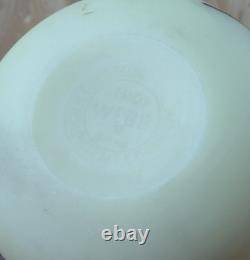 Thomas Webb Victorian Burmese Uranium Glass Vase Berry & Leaf' Pink Cream