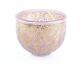 Timothy Harris For Isle Of Wight'crizzle' Pink/gold Glass Open Bowl, Signed