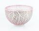 Timothy Harris For Isle Of Wight'crizzle' Pink/gold Glass Open Bowl, Signed