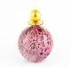 Timothy Harris, Isle Of Wight'crizzle' Pink/gold Glass Perfume Bottle, Signed