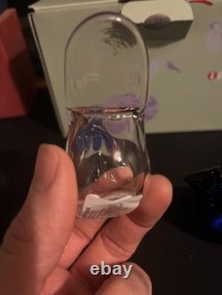 Toikka Iittala Flycatcher Sieppo Glass Birds Pair. 1 x Salmon Pink 1 x Blue New