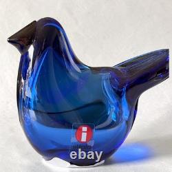Toikkla Oiva Toikka 1972 Birds (iittala) Pink & Blue Unique Designed Glass Birds
