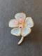 Trifari Pink Art Glass Petals Cherry Blossom Alfred Philippe Rare Vintage Pin