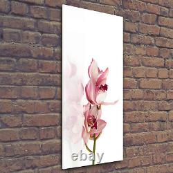 Tulup Glass Print Wall Art 50x125 Pink orchid