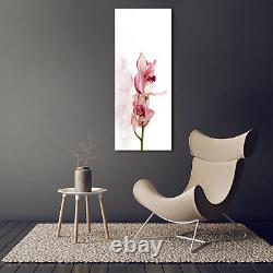 Tulup Glass Print Wall Art 50x125 Pink orchid