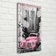 Tulup Glass Print Wall Art 70x140 Pink car