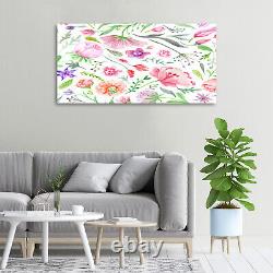 Tulup Glass Print Wall Art Image Picture 100x50cm Floral pattern