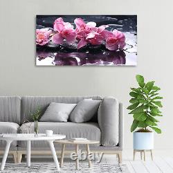 Tulup Glass Print Wall Art Image Picture 100x50cm Pink orchid