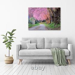 Tulup Glass Print Wall Art Image Picture 100x70cm Cherry blossoms