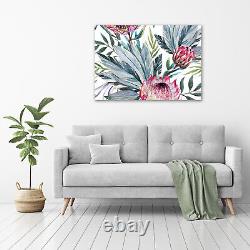 Tulup Glass Print Wall Art Image Picture 100x70cm protea