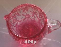 Unusual Quality Antique Cameo Glass Jug Probably Webb Or Richardsons