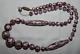 VINTAGE ART DECO DUSKY PINK CZECH / BOHEMIAN FOIL GLASS NECKLACE 1930's