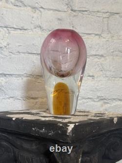 VTG 1950s 60s Josef Rozinek Czech Art Glass Vase