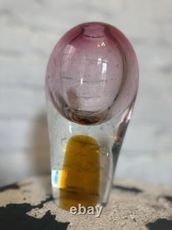 VTG 1950s 60s Josef Rozinek Czech Art Glass Vase
