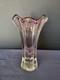 VTG Clear & pink Art Glass Vase Designed By Josef Hospodka Chribska Classwork