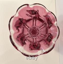 VTG Czech 1960'S Josef Hospodka Art Glass Vase Large 12 MPink & Clear MCM