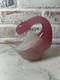VTG Murano Archimede Seguso Alabaster Art Glass Pink Swan Bird Duck Figurine