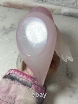 VTG Murano Archimede Seguso Alabaster Art Glass Pink Swan Bird Duck Figurine
