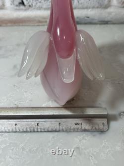 VTG Murano Archimede Seguso Alabaster Art Glass Pink Swan Bird Duck Figurine