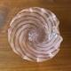 VTG Murano Latticino Art Glass Bowl Zanfirico Ribbon Pink White Copper 4.5 MCM