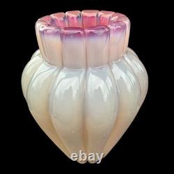 VTG Pink Opaline Archimede Seguso Murano Glass Vase Midcentury 1940s-60s