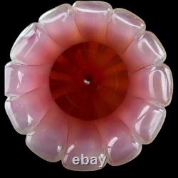 VTG Pink Opaline Archimede Seguso Murano Glass Vase Midcentury 1940s-60s