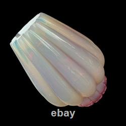 VTG Pink Opaline Archimede Seguso Murano Glass Vase Midcentury 1940s-60s