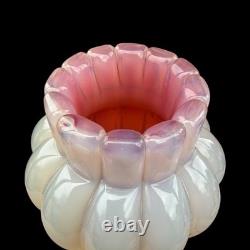 VTG Pink Opaline Archimede Seguso Murano Glass Vase Midcentury 1940s-60s