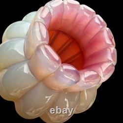 VTG Pink Opaline Archimede Seguso Murano Glass Vase Midcentury 1940s-60s
