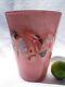 Vasart Strathearn Art Glass Vase Made in Crieff Scotland Salmon Pink Gorgeous