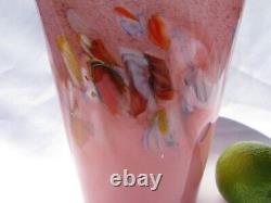 Vasart Strathearn Art Glass Vase Made in Crieff Scotland Salmon Pink Gorgeous