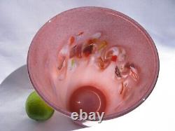 Vasart Strathearn Art Glass Vase Made in Crieff Scotland Salmon Pink Gorgeous