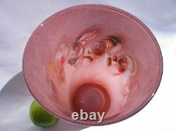 Vasart Strathearn Art Glass Vase Made in Crieff Scotland Salmon Pink Gorgeous
