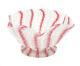 Venetian Pink & White Art Glass Latticino Handkerchief Vase