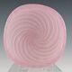 Venini Murano Pink & White Glass Zanfirico Bowl by Carlo Scarpa