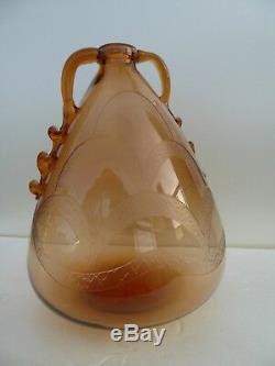 Very Rare Italian Art Glass Art Deco Vase Cappellin Vittorio Zecchin Murano